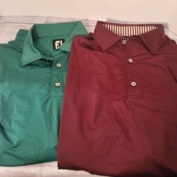 FJ Golf Performance Polo Shirts Mens Large Wynstone & Woodland Golf Country Club - Picture 9 of 14